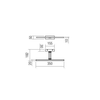 Redo 01-3460 - LED Svjetiljka za slike LINEAR LED/8W/230V 35 cm CRI 92 bijela