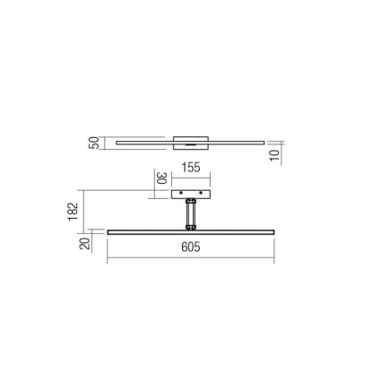 Redo 01-3462 - LED Svjetiljka za slike LINEAR LED/8W/230V 60,5 cm CRI 92 bijela