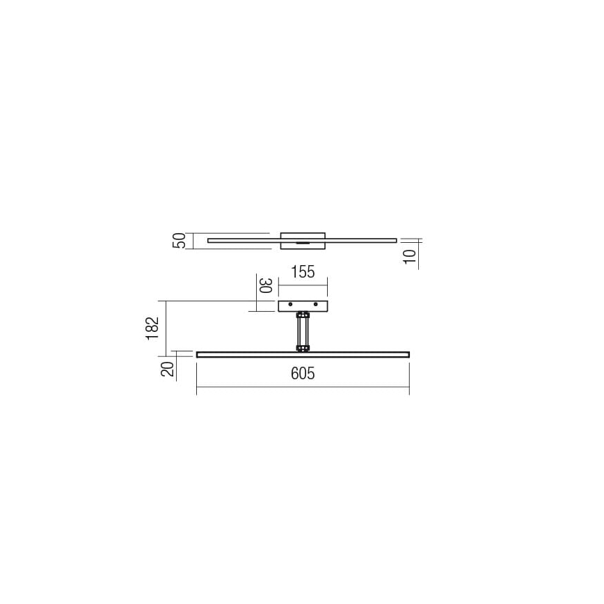Redo 01-3463 - LED Svjetiljka za slike LINEAR LED/8W/230V 60,5 cm CRI 92 crna