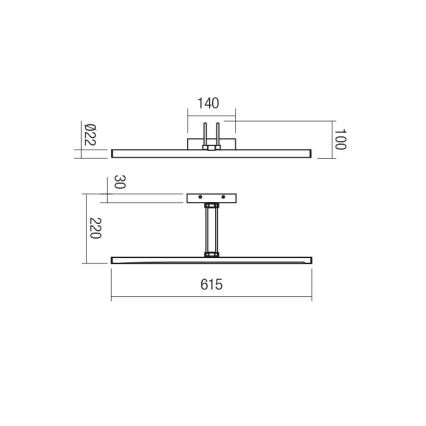 Redo 01-3470 - LED Svjetiljka za slike IKON LED/16,4W/230V 61,5 cm CRI 92 bijela