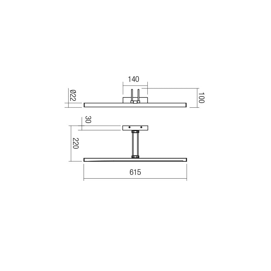 Redo 01-3473 - LED Svjetiljka za slike IKON LED/16,4W/230V 61,5 cm CRI 92 mesing