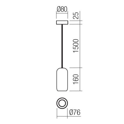 Redo 01-3476 - Luster na sajli BOOM 1xGU10/10W/230V pr. 7,6 cm smeđa