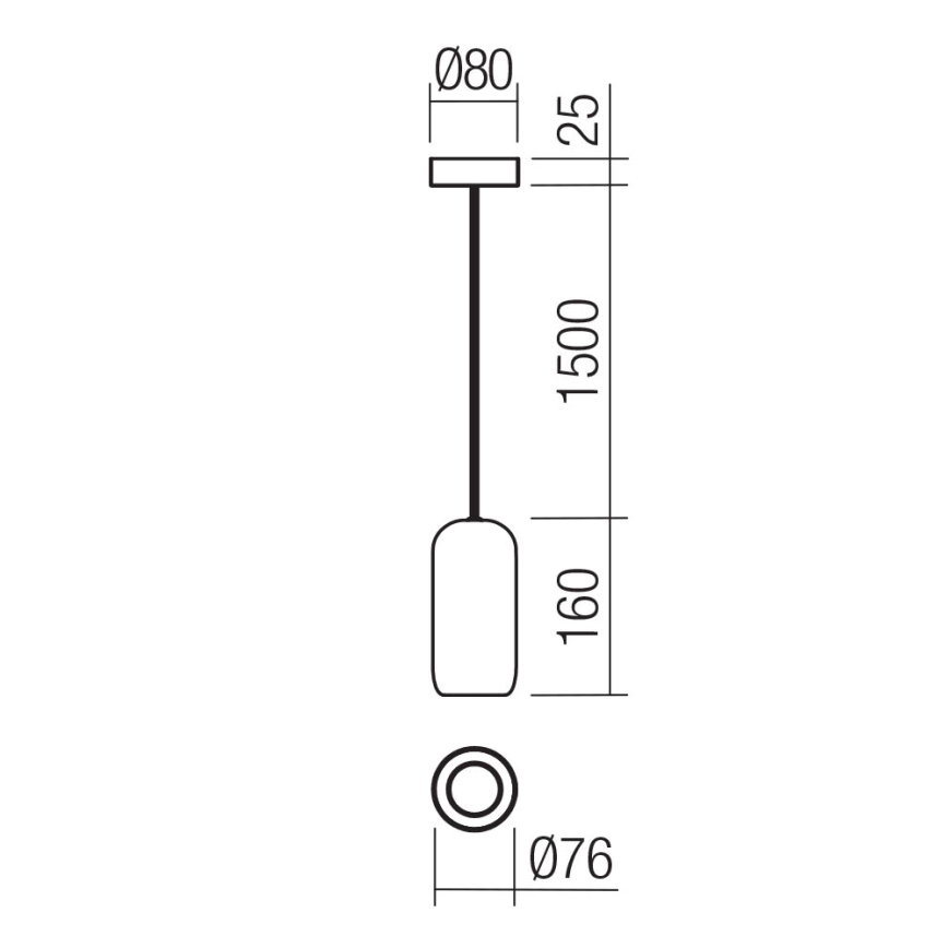 Redo 01-3476 - Luster na sajli BOOM 1xGU10/10W/230V pr. 7,6 cm smeđa