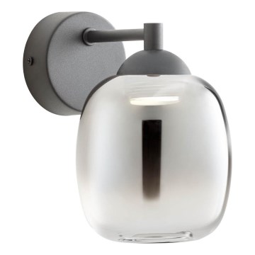 Redo 01-3483 - LED zidna svjetiljka KHADI LED/6W/230V CRI 90 crna/zadimljena