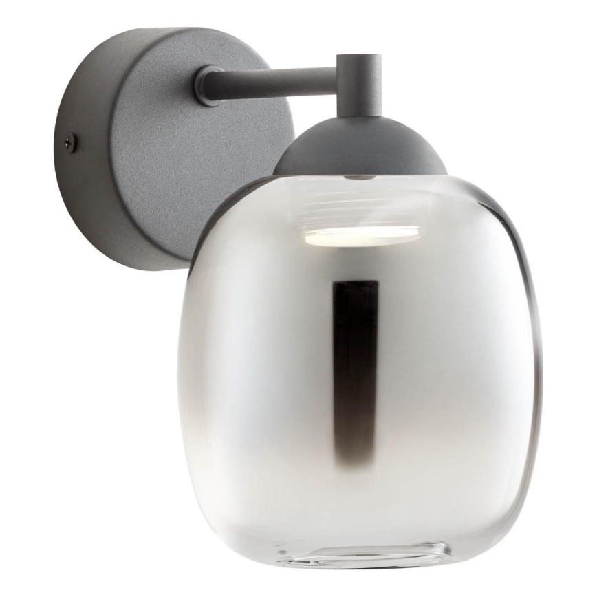 Redo 01-3483 - LED zidna svjetiljka KHADI LED/6W/230V CRI 90 crna/zadimljena