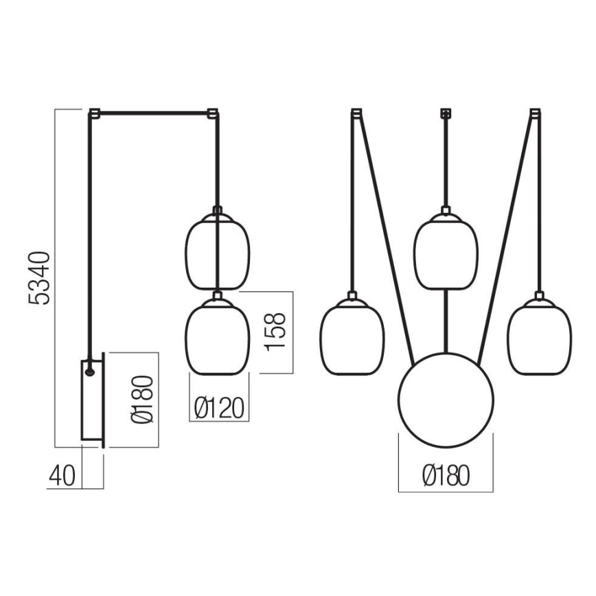 Redo 01-3485 - LED zidna svjetiljka KHADI, prigušiva, 3xLED/5,5W/230V, CRI 90, prom. 12 cm, crna/zadimljena