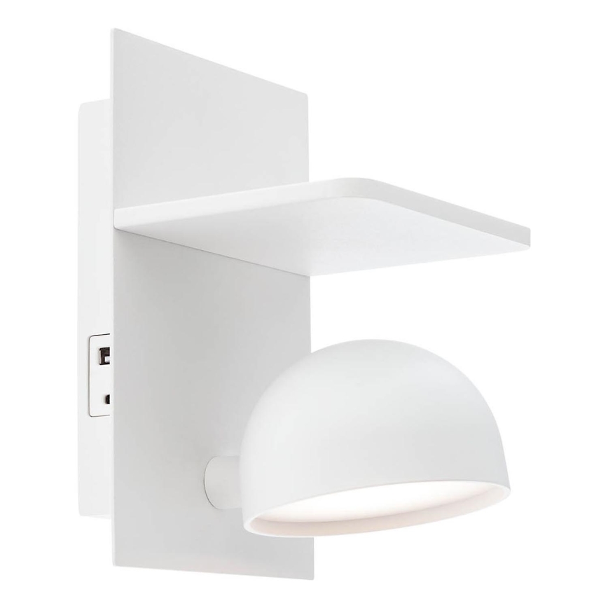 Redo 01-3491 - LED Zidna reflektorska svjetiljka SEIBI LED/7W/230V USB CRI 90 bijela
