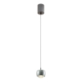 Redo 01-3549 - LED Luster na sajli AVES LED/12W/230V pr. 9,6 cm CRI 90 siva
