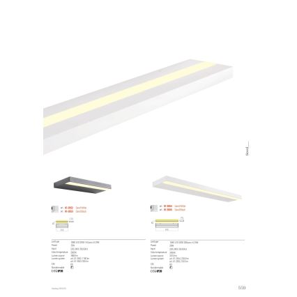 Redo 01-3552 - LED Zidna svjetiljka SEED LED/15W/230V bijela