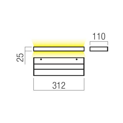 Redo 01-3552 - LED Zidna svjetiljka SEED LED/15W/230V bijela
