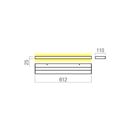 Redo 01-3554 - LED Zidna svjetiljka SEED LED/30W/230V bijela