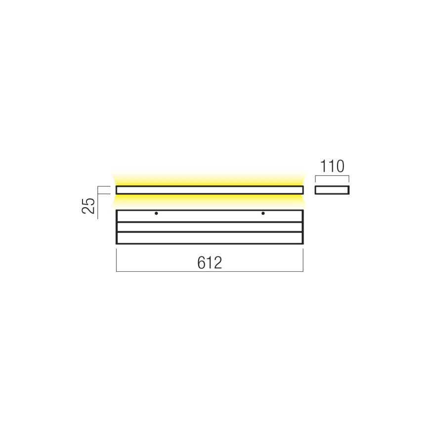 Redo 01-3554 - LED Zidna svjetiljka SEED LED/30W/230V bijela