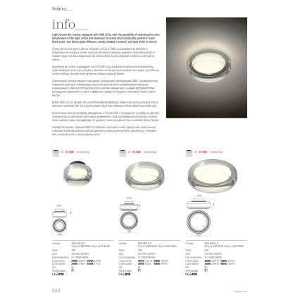 Redo 01-3588 - LED Stropna svjetiljka SOLERA LED/18W/230V pr. 25 cm CRI 93 3000/4000K siva
