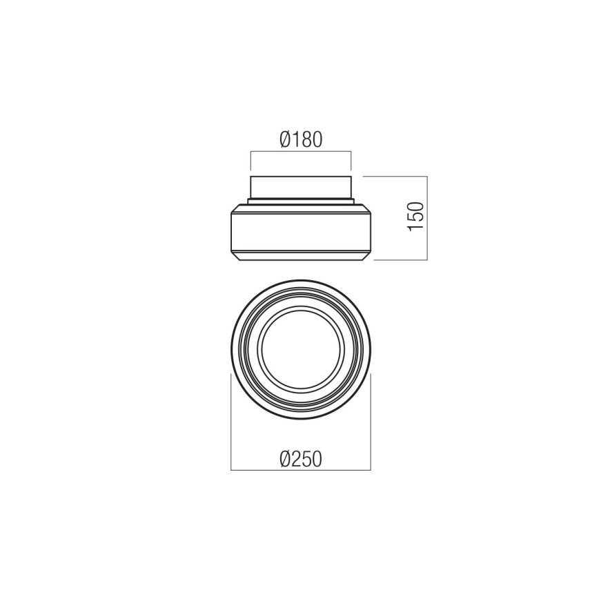Redo 01-3588 - LED Stropna svjetiljka SOLERA LED/18W/230V pr. 25 cm CRI 93 3000/4000K siva