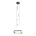 Redo 01-3591 - LED Luster na sajli SOLERA LED/24W/230V pr. 35 cm CRI 93 3000/4000K siva
