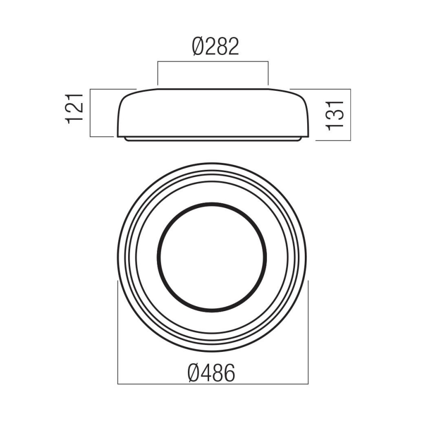 Redo 01-3721 - LED stropna svjetiljka DIP LED/30W/230V 2700/3000/4000/5000/6500K CRI 90 Ø 48,6 cm bež