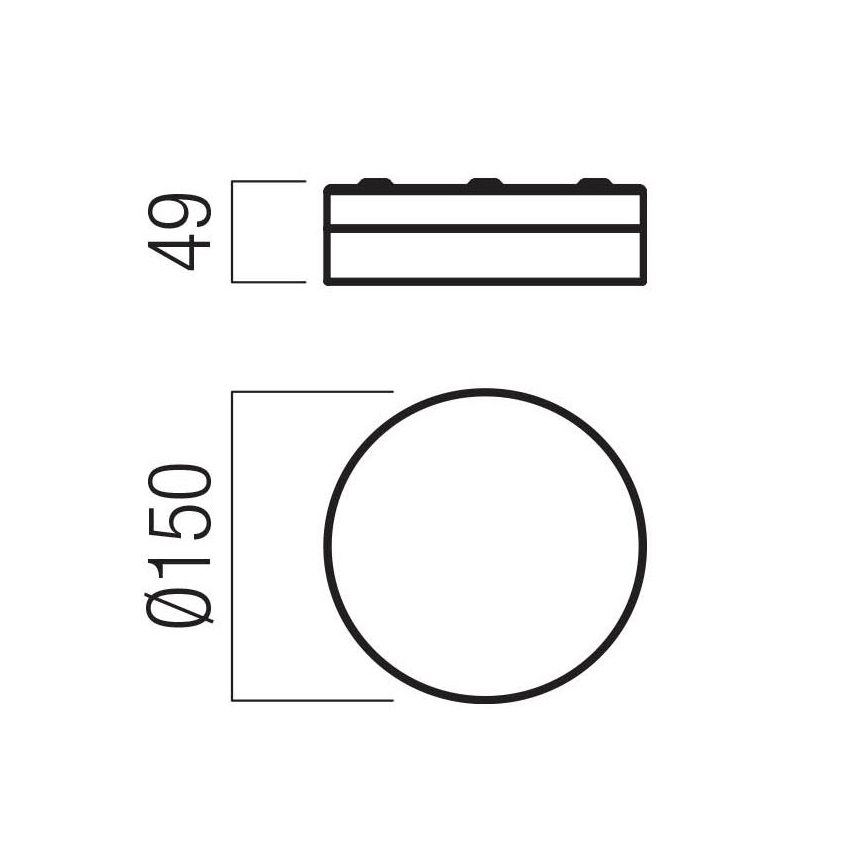 Redo 01-3725 - LED Stropna svjetiljka za kupaonicu FRISBI LED/8W/230V pr. 15 cm CRI 90 IP44 sjajni krom