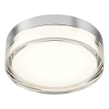 Redo 01-3725 - LED stropna svjetiljka za kupaonicu FRISBI LED/8W/230V promjer 15 cm CRI 90 IP44 sjajni krom