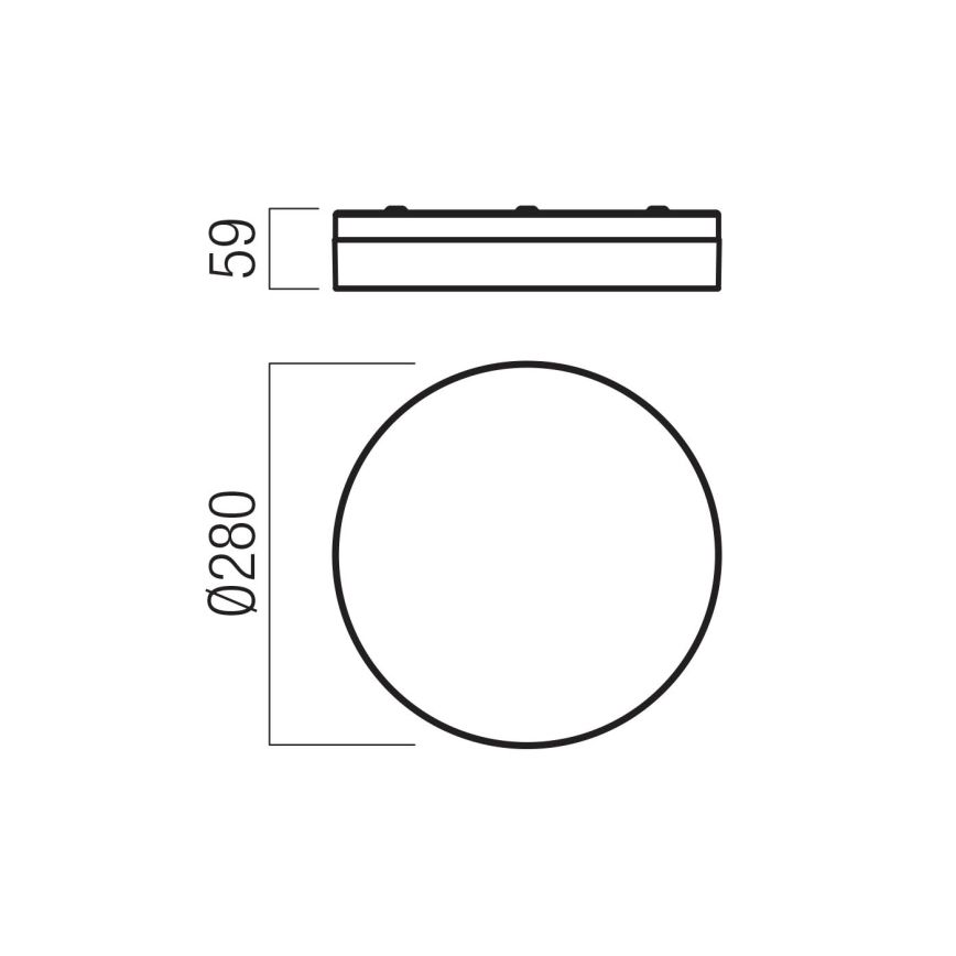Redo 01-3728 - LED Stropna svjetiljka za kupaonicu FRISBI LED/18W/230V pr. 28 cm CRI 90 3000/4000K IP44 sjajni krom