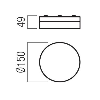 Redo 01-3729 - LED Stropna svjetiljka za kupaonicu FRISBI LED/8W/230V pr. 15 cm CRI 90 IP44 bijela