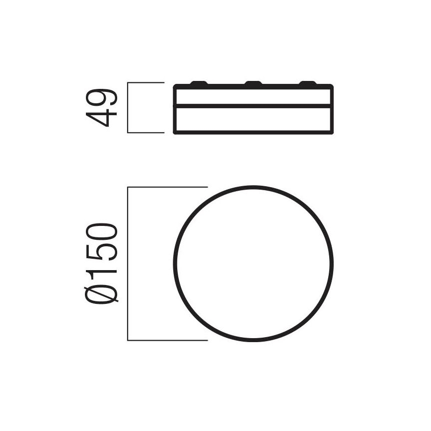 Redo 01-3729 - LED Stropna svjetiljka za kupaonicu FRISBI LED/8W/230V pr. 15 cm CRI 90 IP44 bijela