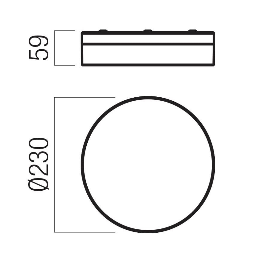 Redo 01-3731 - LED Stropna svjetiljka za kupaonicu FRISBI LED/12W/230V pr. 23 cm CRI 90 3000/4000K IP44 bijela