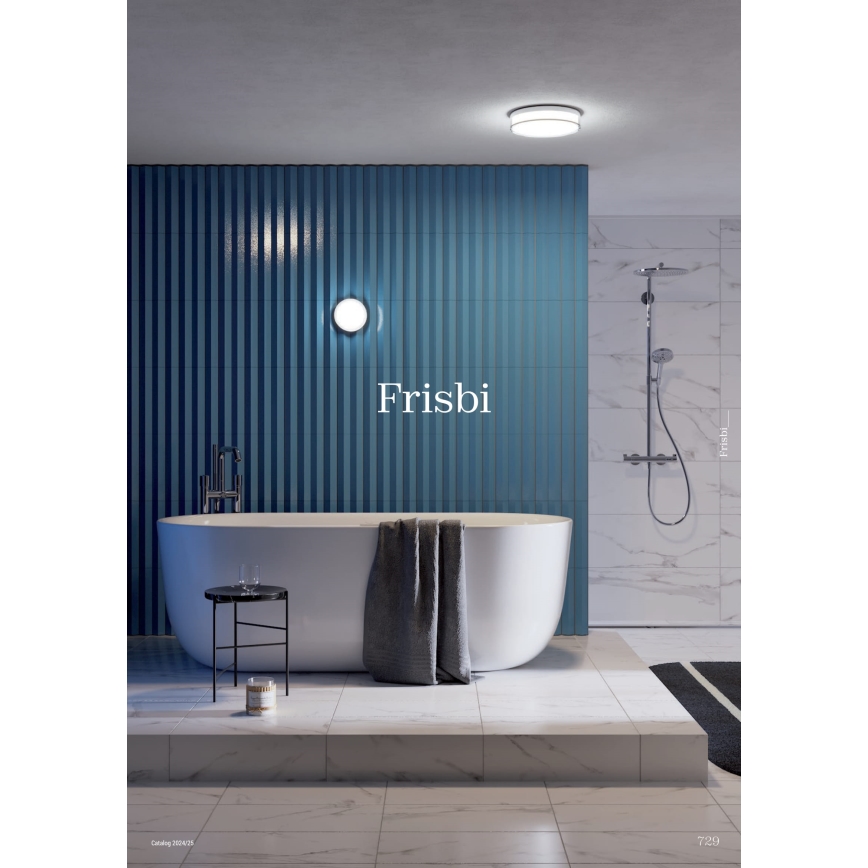 Redo 01-3733 - LED Stropna svjetiljka za kupaonicu FRISBI LED/8W/230V pr. 15 cm CRI 90 IP44 crna