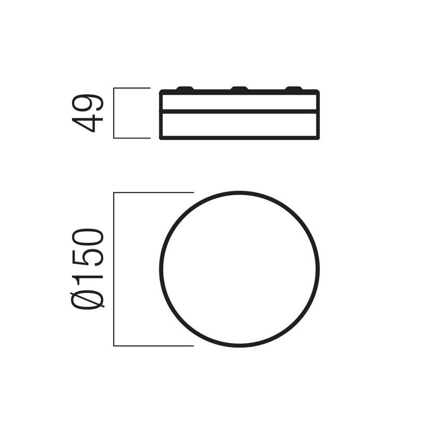 Redo 01-3733 - LED Stropna svjetiljka za kupaonicu FRISBI LED/8W/230V pr. 15 cm CRI 90 IP44 crna