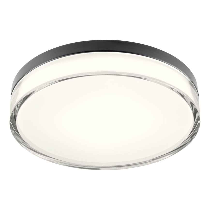 Redo 01-3736 - LED Stropna svjetiljka za kupaonicu FRISBI LED/18W/230V pr. 28 cm CRI 90 3000/4000K IP44 crna