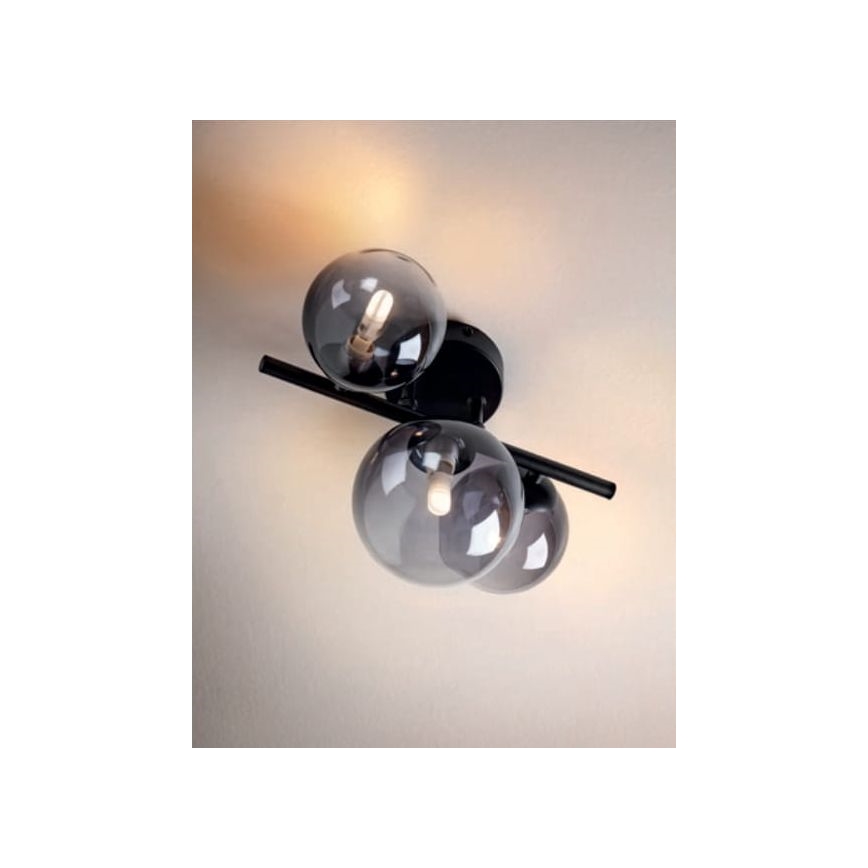Redo 01-3988 - Nadgradni luster ASTRA 3xG9/8W/230V crna
