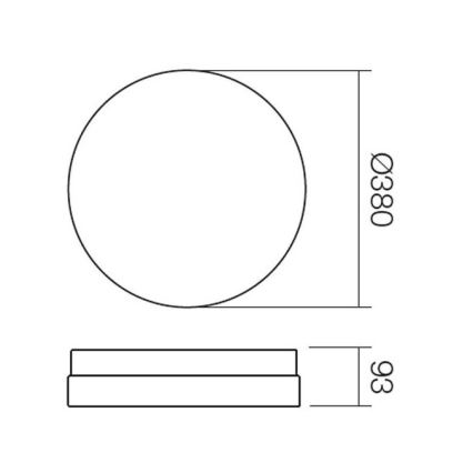 Redo 01-401 - Stropna svjetiljka TEO 2xE27/42W/230V promjer 38 cm