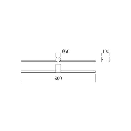 Redo 01-4034 - LED Rasvjeta za ogledalo u kupaonici ROW LED/18W/230V 90 cm IP44 bijela