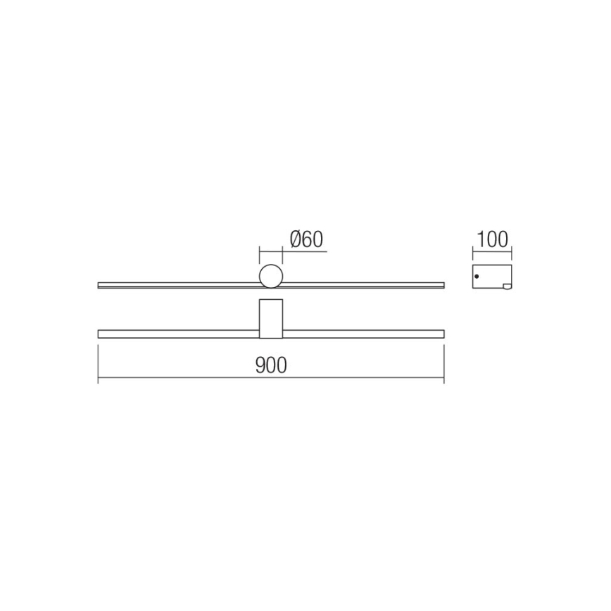 Redo 01-4034 - LED Rasvjeta za ogledalo u kupaonici ROW LED/18W/230V 90 cm IP44 bijela