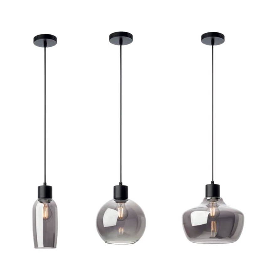 Redo 01-4044 - Luster na sajli ATLANTIS 1xE27/42W/230V pr. 11 cm crna