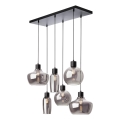 Redo 01-4047 - Luster na sajli ATLANTIS 6xE27/42W/230V crna