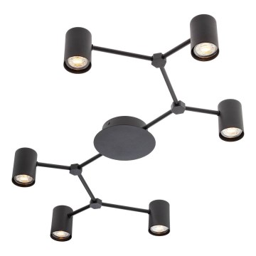 Redo 01-4048 - Reflektorska svjetiljka WEBB 6xGU10/10W/230V crna