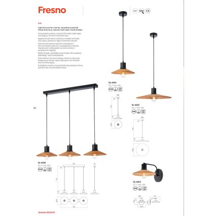 Redo 01-4053 - Zidna lampa FRESNO 1xE27/42W/230V
