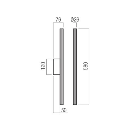 Redo 01-4057 - NIKOS LED zidna svjetiljka s mogućnošću prigušivanja, LED/10W/230V, 3000K, CRI 90, bijela