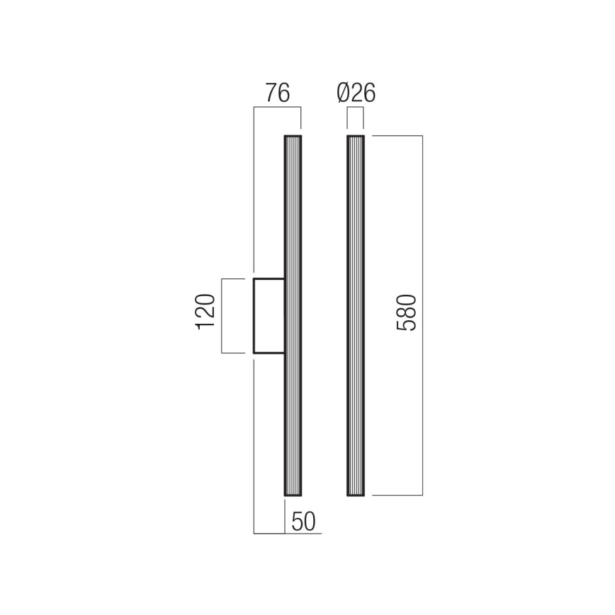 Redo 01-4057 - NIKOS LED zidna svjetiljka s mogućnošću prigušivanja, LED/10W/230V, 3000K, CRI 90, bijela