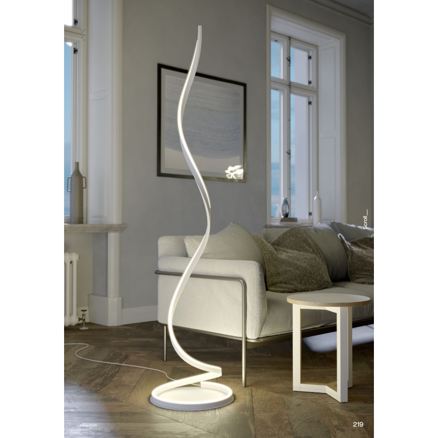Redo 01-4281 - podna LED svjetiljka SCROLL s mogućnošću prigušivanja LED/30W/230V 3000K/4000K/6000K CRI 90 bijela