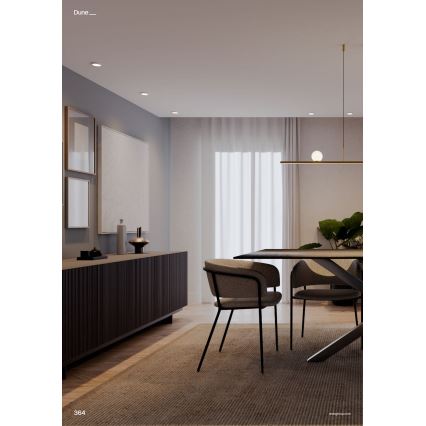 Redo 01-4301 - LED luster s mogućnošću prigušivanja na sajli DUNE LED/48W/230V 3000K CRI 90 bijela/zlatna