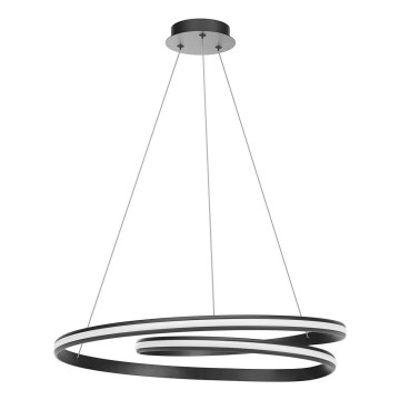 Redo 01-4365 - LED luster s mogućnošću prigušivanja na sajli TORSION LED/60W/230V 2700/3000/4000K CRI 90 Ø 75,2 cm crna
