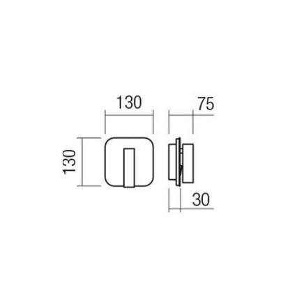 Redo 01-4473 - LED zidna svjetiljka QUDA LED/6W/230V + LED/3W CRI 90 brončana
