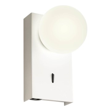 Redo 01-4656 - LED zidna svjetiljka NORMA LED/5W/230V CRI 90 USB bijela