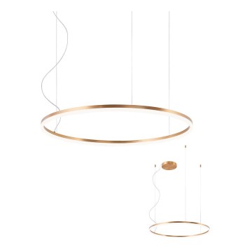 Redo 01-4877 - LED luster s mogućnošću prigušivanja na užetu ORBIT LED/55W/230V 2700/3000K brončani