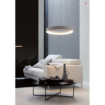 Redo 01-672 - LED Luster na sajli LOOP LED/48W/230V pr. 60 cm bijela