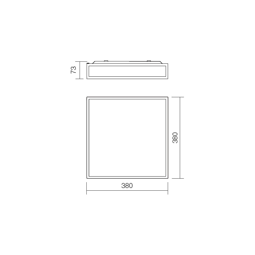 Redo 01-706 - Stropna svjetiljka za kupaonicu EGO 4xE27/60W/230V 38x38 cm IP44