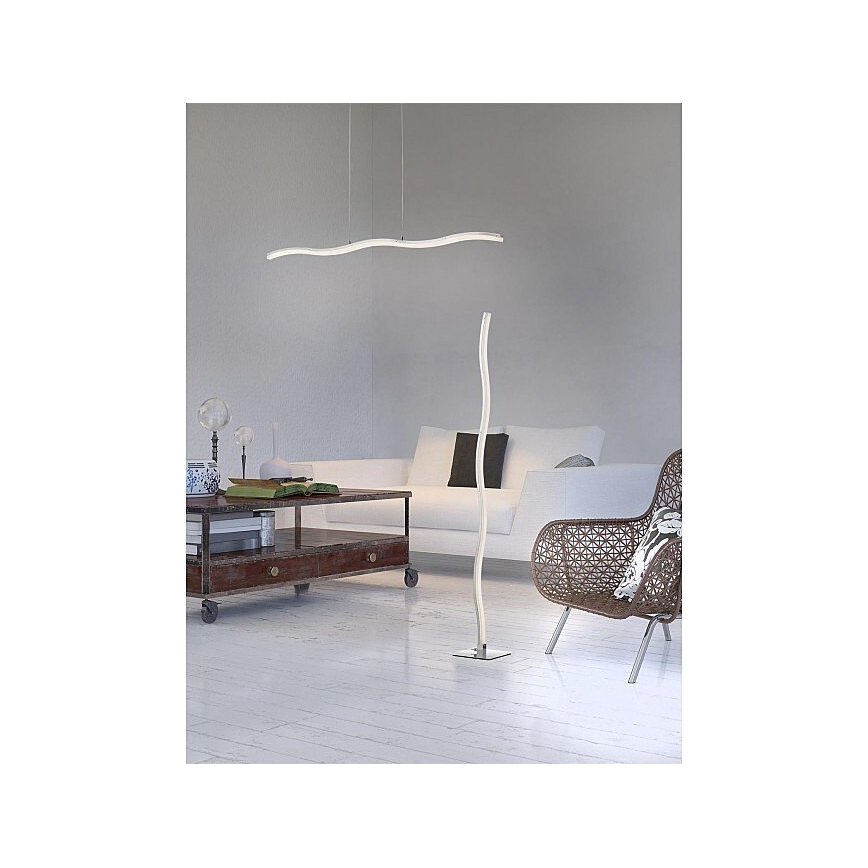 Redo 01-893 - LED luster na sajli PULSE LED/23,1W/230V matirani krom