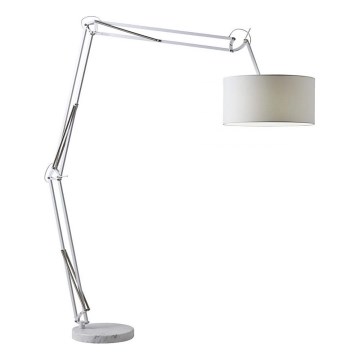 Redo 02-385 - Podna lampa AZAR 1xE27/42W/230V bijela/krom