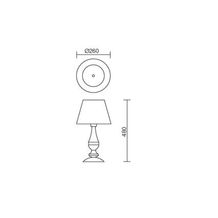 Redo 02-713 - Stolna lampa FABIOLA 1xE27/28W/230V